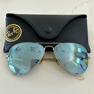Silver ray ban sunglasses